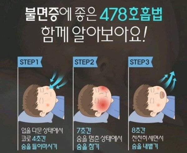 불면증에 좋은 478 호흡법