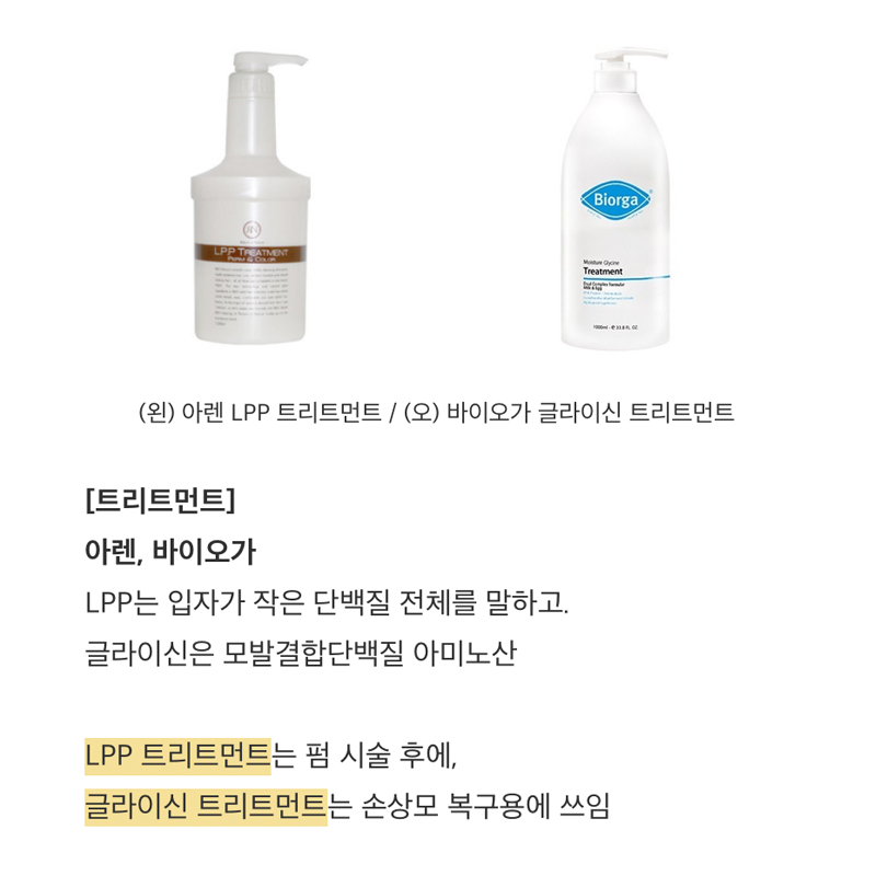 미용실에서 많이 쓰는 전문가용 제품들