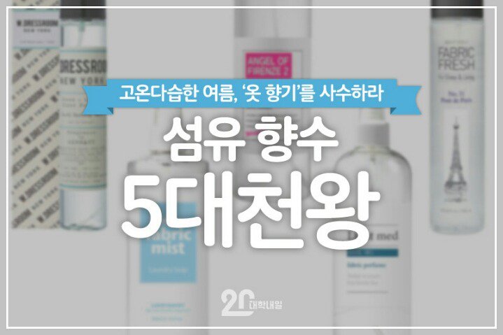 섬유향수 5대천왕