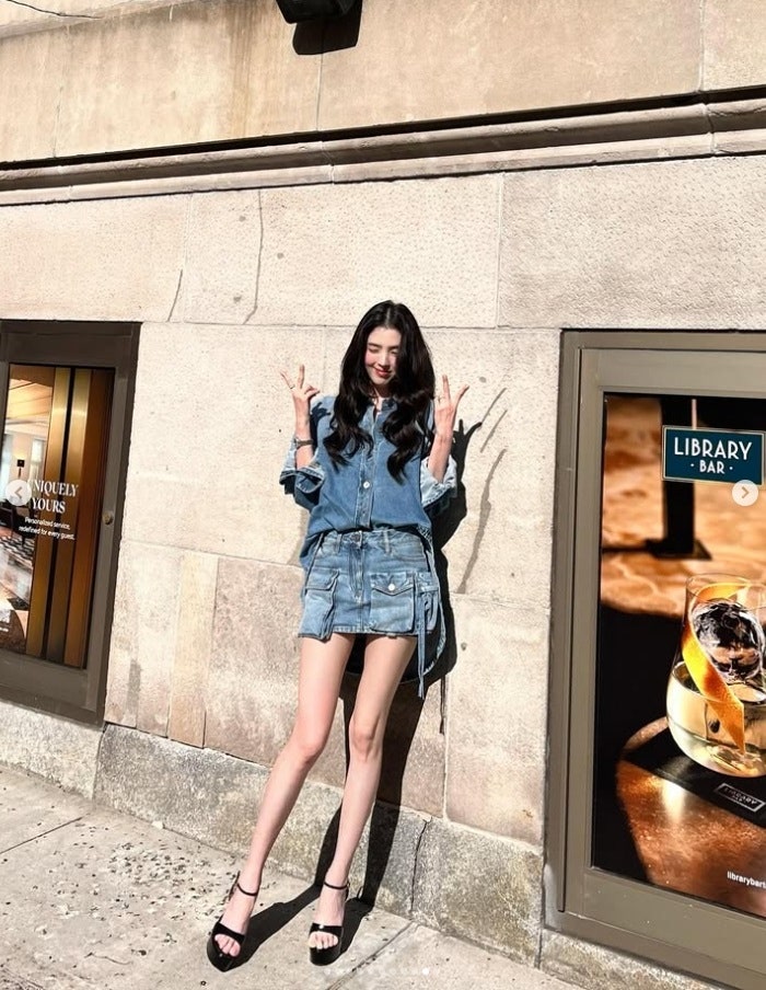 한소희 청청 패션