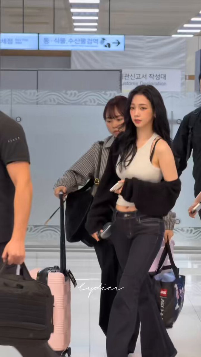 밤 늦게 입국한 카리나 사진