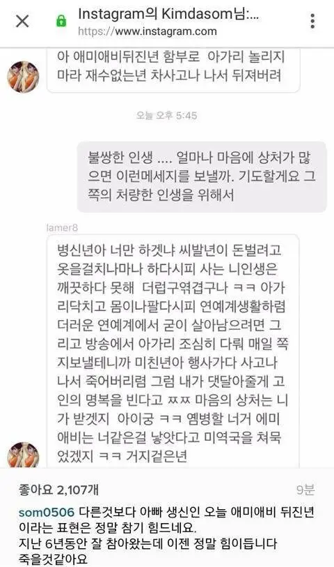 씨스타 다솜이 받았던 인스타 디엠.jpg