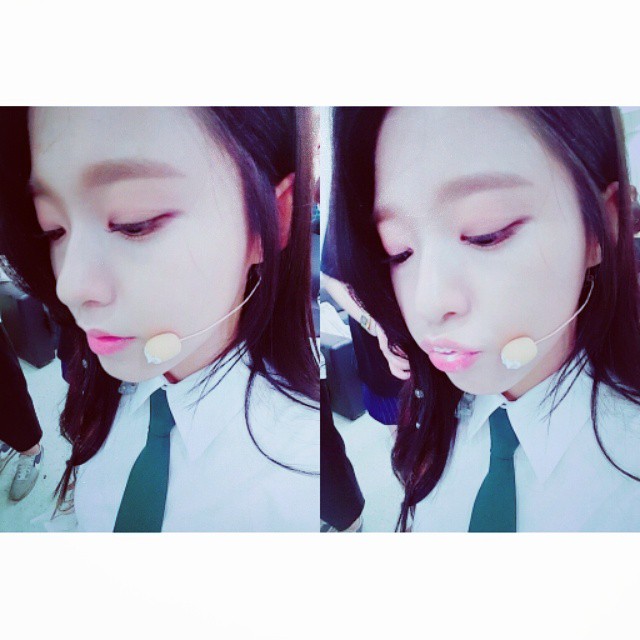 150625 설현(AOA) 인스타그램 - 마이크에 생크림 묻었떠요