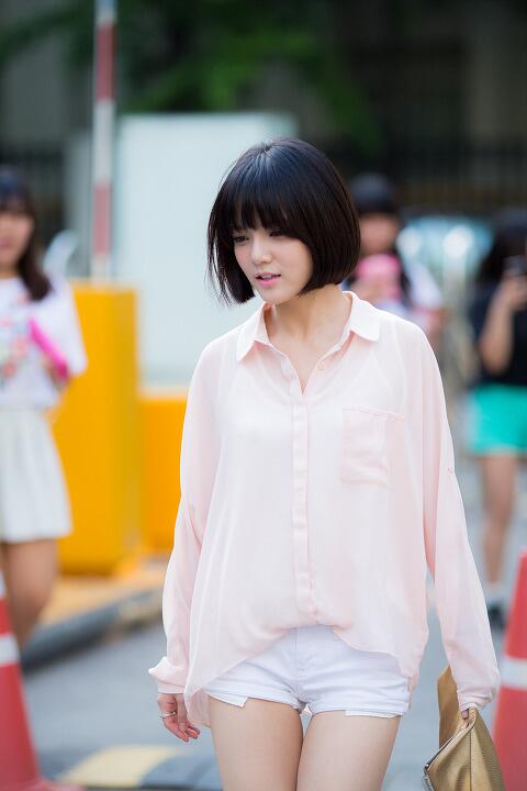 140518 AOA 지민 1대100 녹화 출근길 직찍