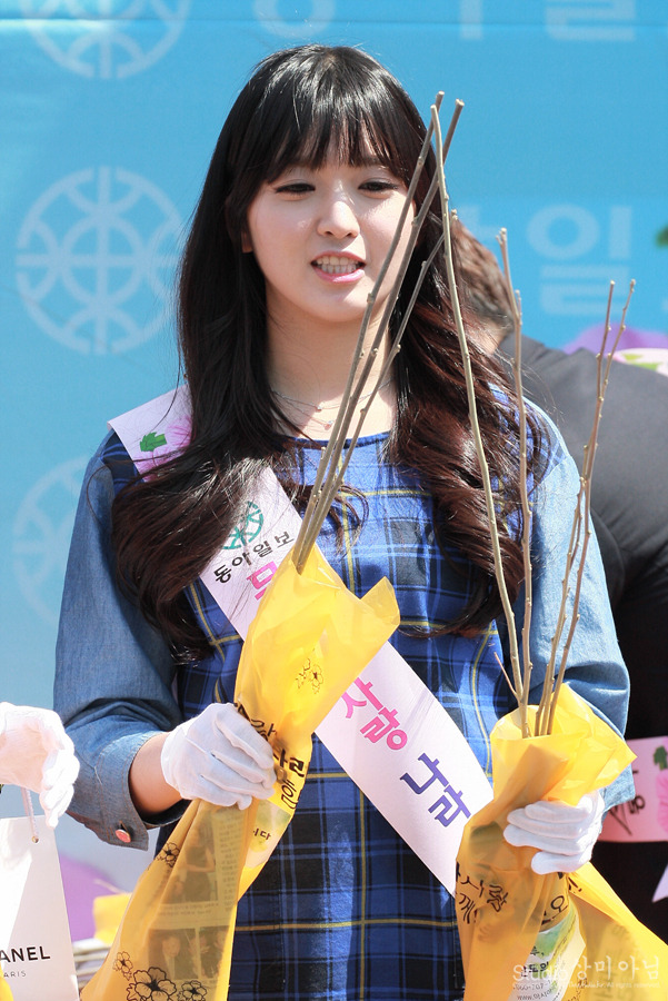 AOA 찬미 직찍 - 140404 무궁화묘목 배부행사