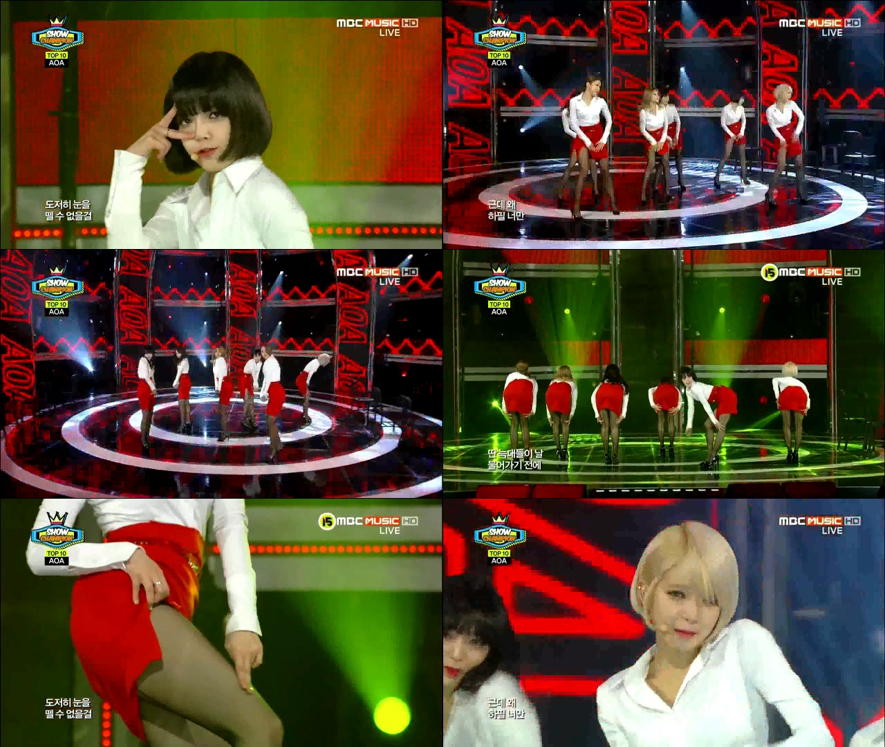 [140122 쇼챔] AOA - 짧은 치마