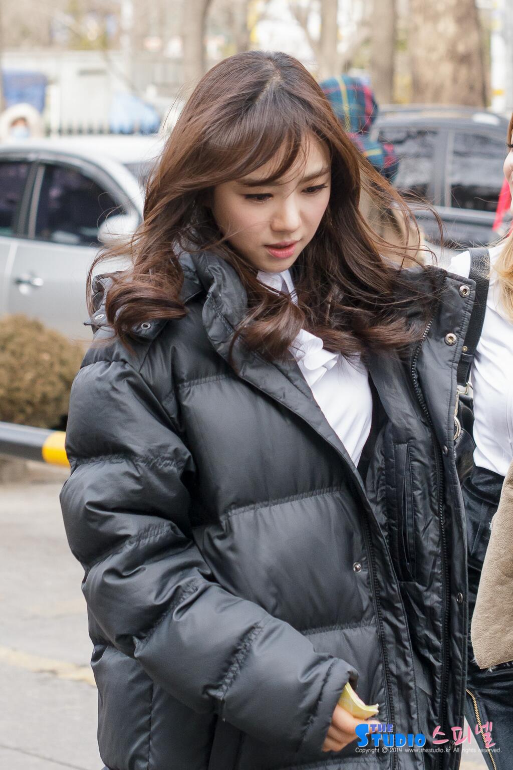 140207 AOA 민아 초아 뮤뱅 출근길 직찍 by 스피넬