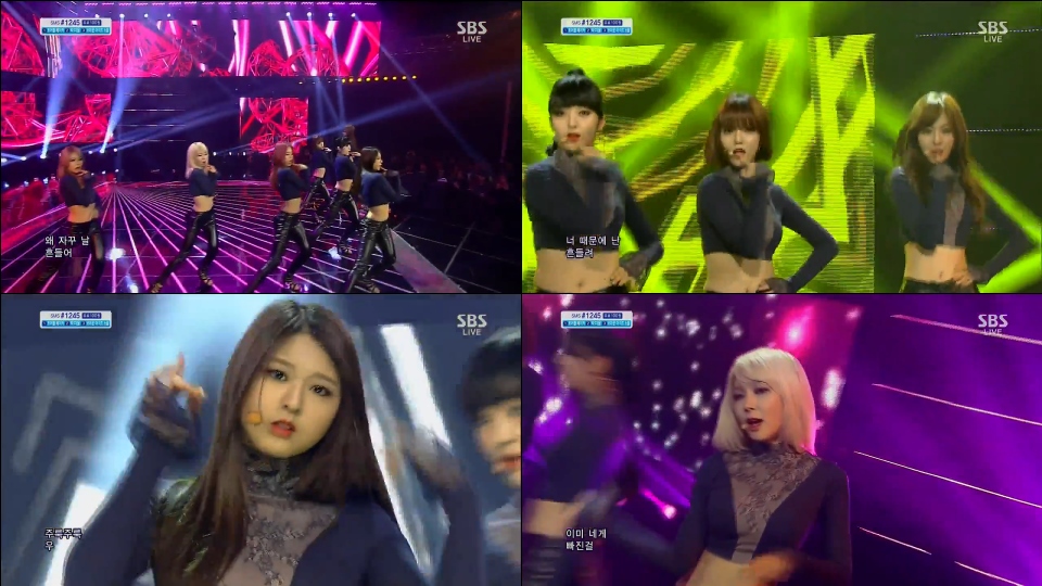 [131110 인기가요] AOA(에이오에이) - 흔들려(Confused)