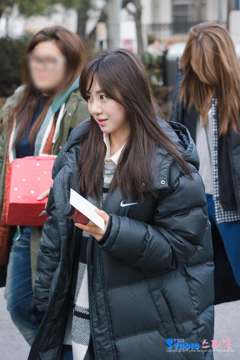 140207 AOA 민아 초아 뮤뱅 출근길 직찍 by 스피넬