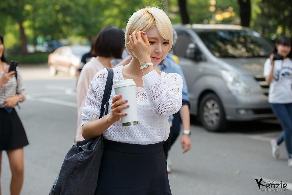140518 AOA 초아 1대100 녹화 출근길 직찍