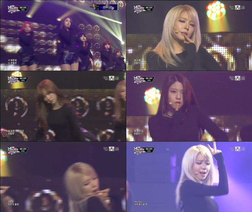 [131010 엠카] AOA - 흔들려.swf