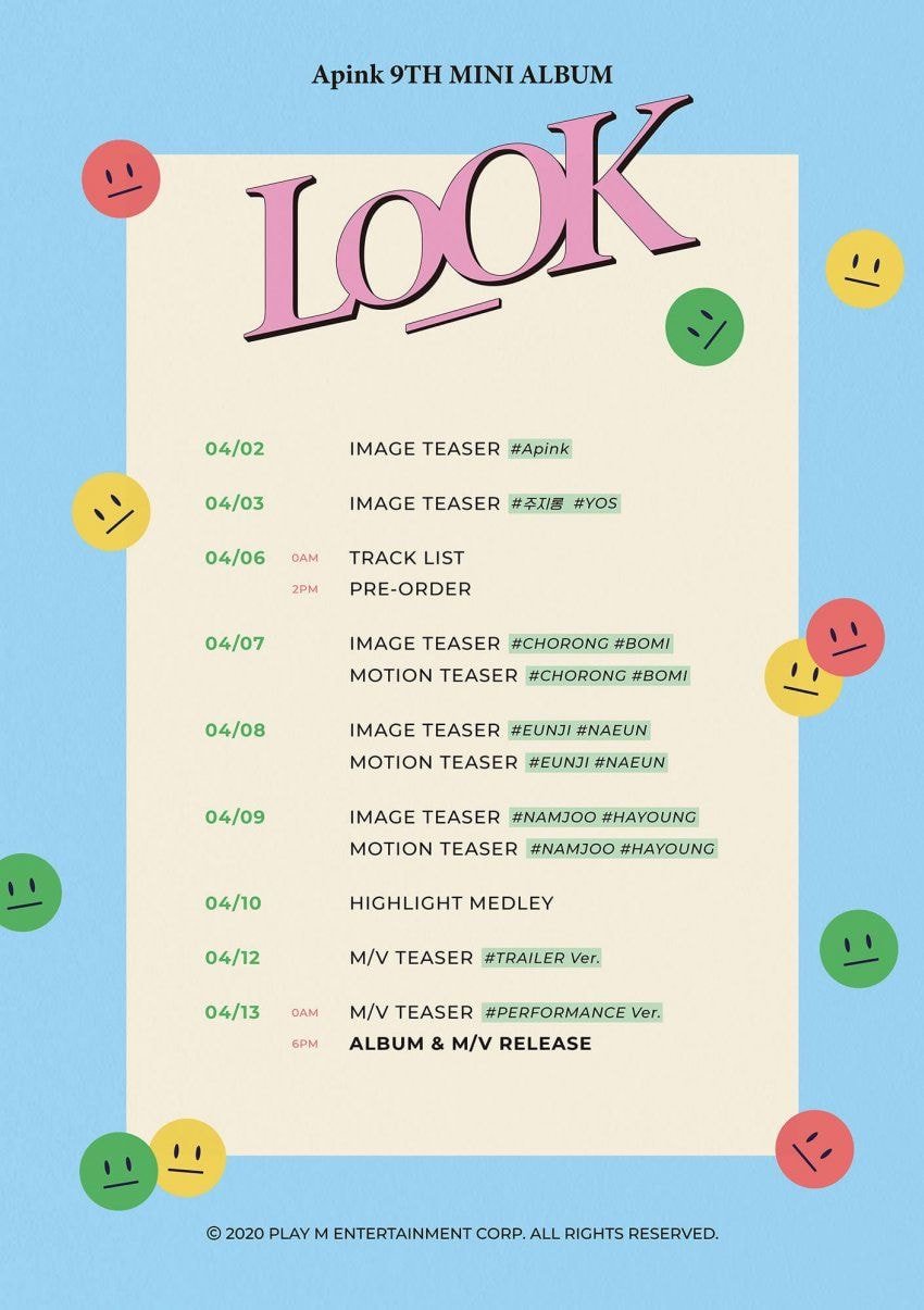 에이핑크 미니 9집 [LOOK] 2020.04.13 18:00