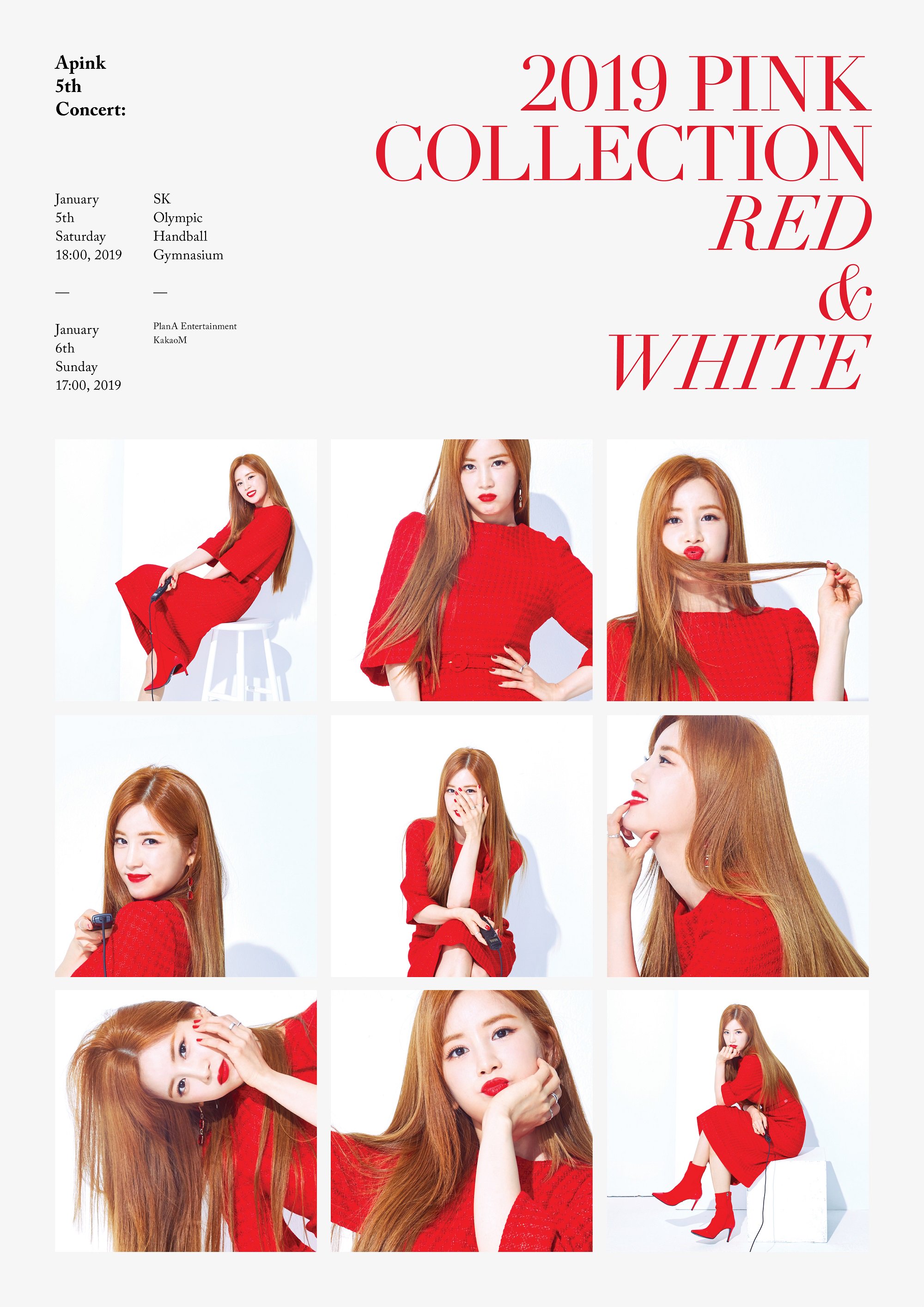 에이핑크 5th 콘서트 2019 PINK COLLECTION : RED & WHITE 초롱,보미,은지 포스터