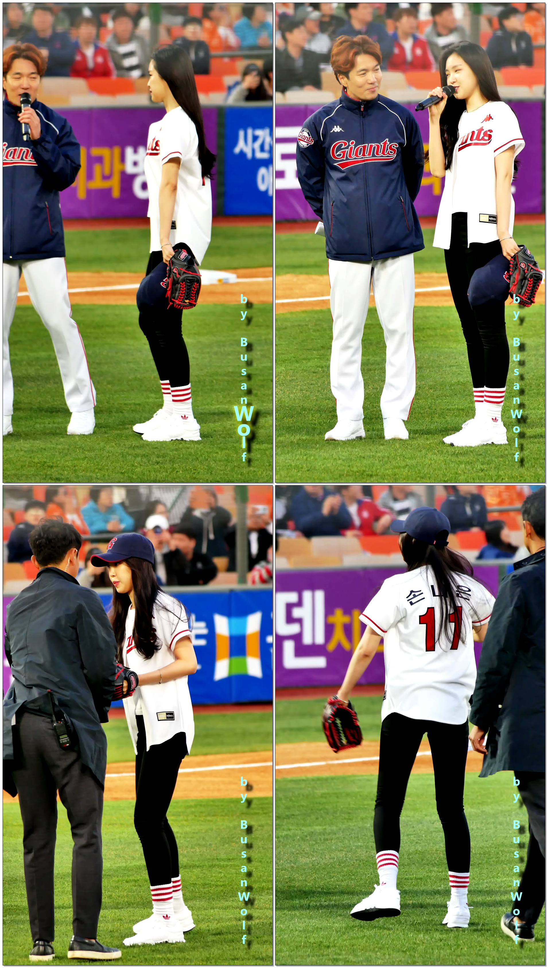 에이핑크 손나은 시구 직캠 (Apink Son Na Eun Fancam) 2018.03.30 롯데자이언츠 홈개막전 시구 by BusanWolf