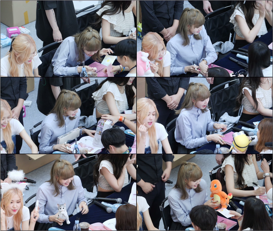 인형 선물 받는 #리사 #Lisa reaction, receives doll gift : #블랙핑크 팬사인회 #BLACKPINK fansign event