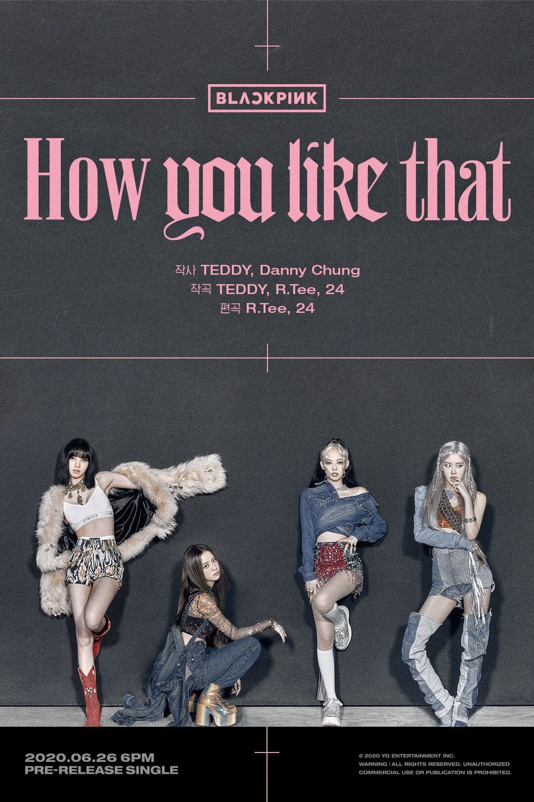 #블랙핑크 ‘How You Like That’ 크레딧 포스터 (06/26 6pm 공개)