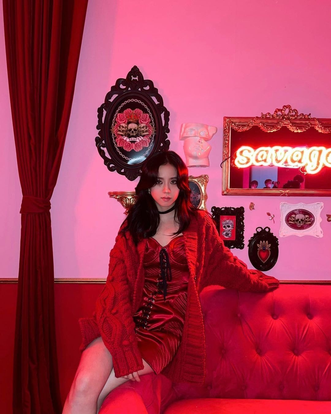 블랙핑크 지수 인스타 (온콘 프리티세비지 vcr 촬영장)
