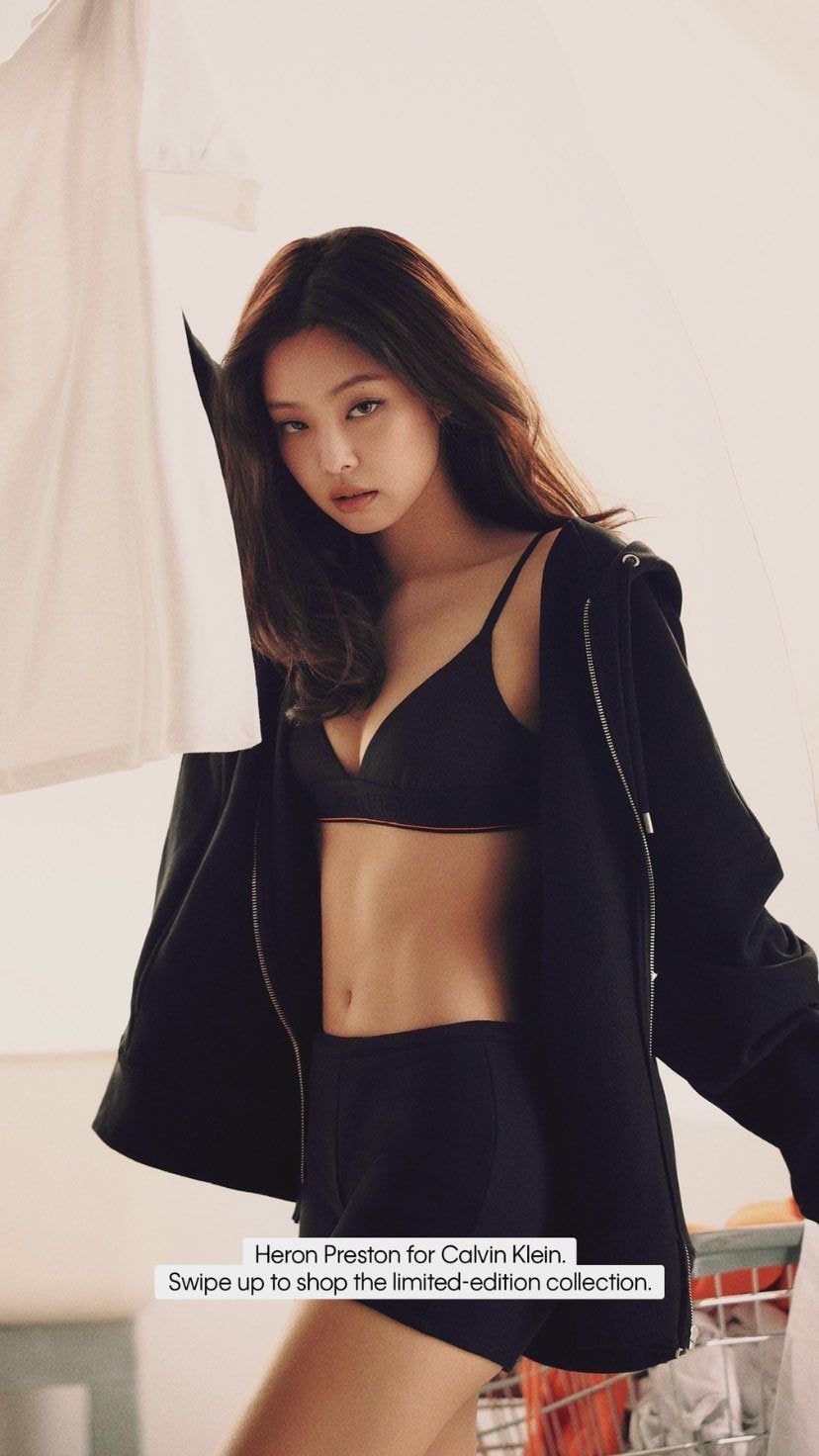 켈빈클라인 인스타공계에 올라온 제니 화보