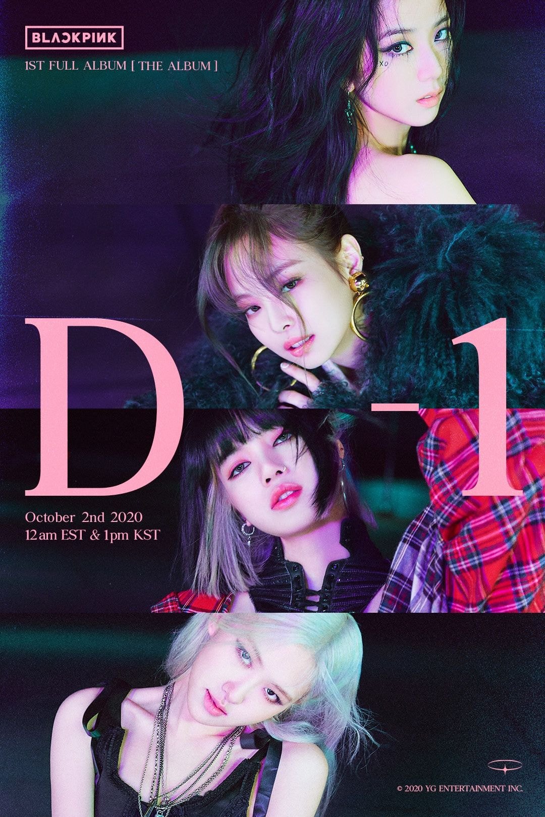 블랙핑크(BLACKPINK) 정규 1집 ‘THE ALBUM' D-1 POSTER