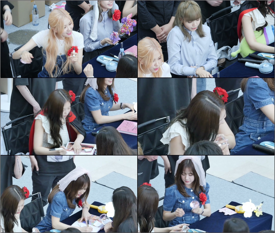 왕보석반지 받은 #블랙핑크 반응 #BLACKPNIK reaction, Large Jewel Ring gift : #fancam : fansign 팬사인회 영등포 190630