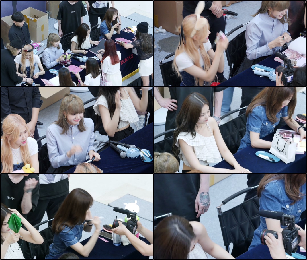 카메라에 기념 싸인하는 #블랙핑크 #BLACKPINK signs on camera screen : 팬사인회 fansign event : edited fancam