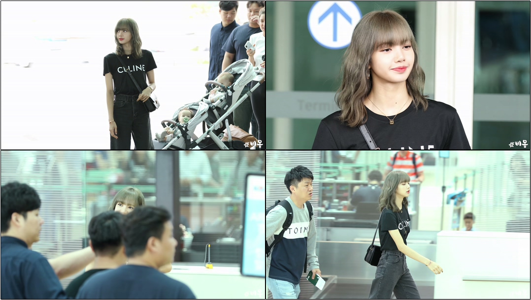 190621 #블랙핑크(#BLACKPINK) #리사(#Lisa) 출국 Departure (아기를 좋아하는 리사) [인천공항] #직캠