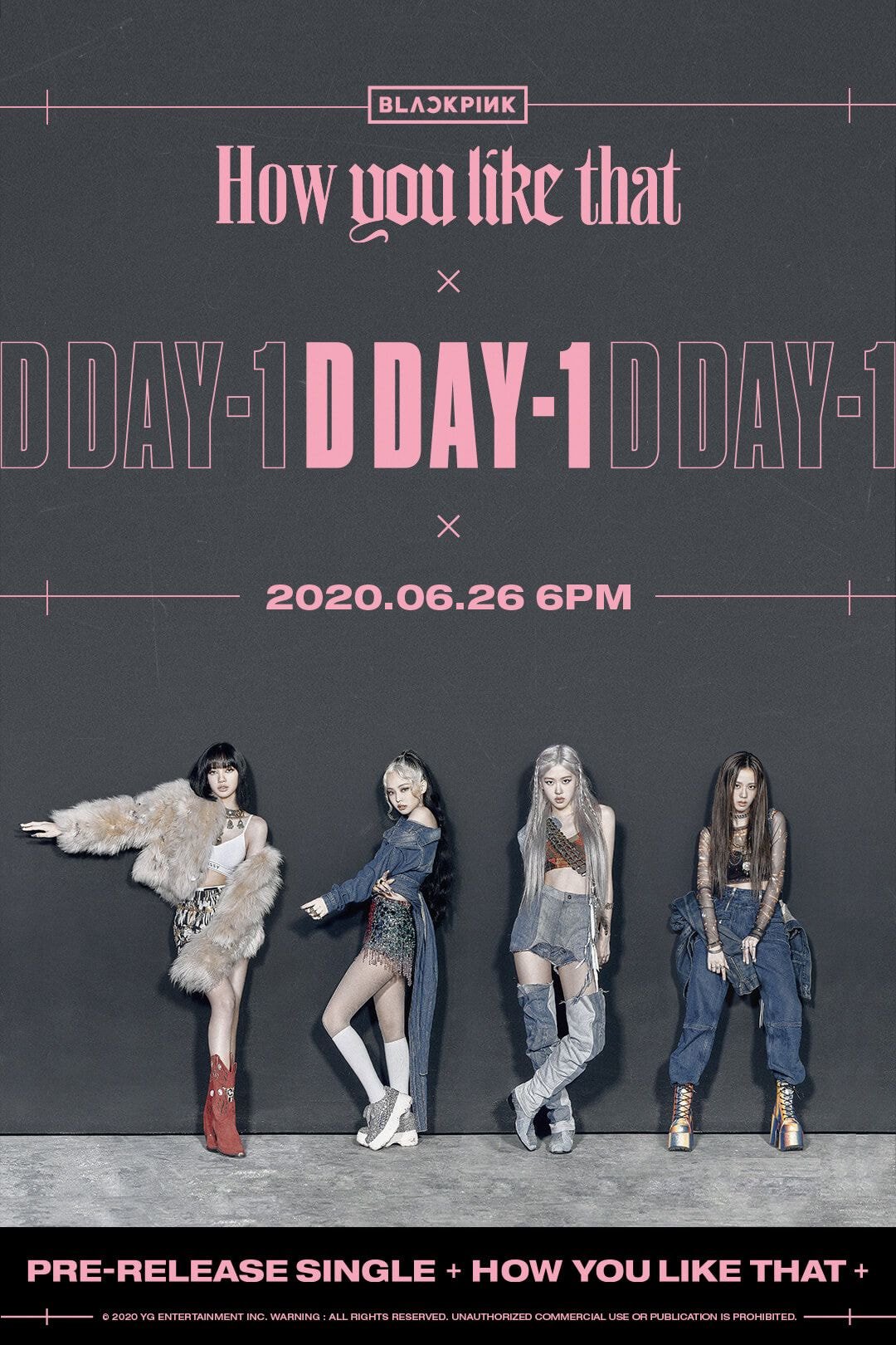 #블랙핑크 ‘How You Like That’ D-1 포스터 (06/26 6pm 공개)