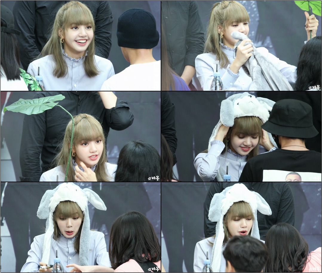 #블랙핑크 #리사 (#BLACKPINK #Lisa) 다이아반지, 연잎, 움직이는귀모자, 고향과자 선물받은 리사 #직캠