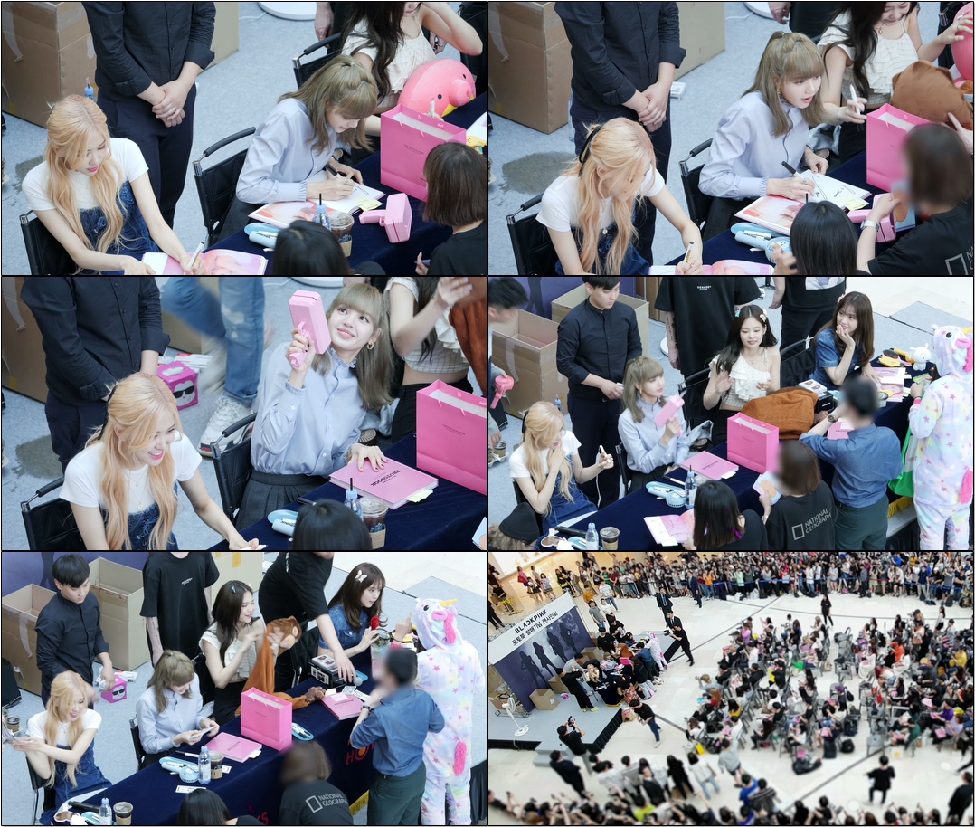 #리사 머니건에 깜짝 놀란 #블랙핑크 #Lisa money gun, #BLACKPINK was surprised : 팬사인회 fansign event : 영등포 타임스퀘어 190630