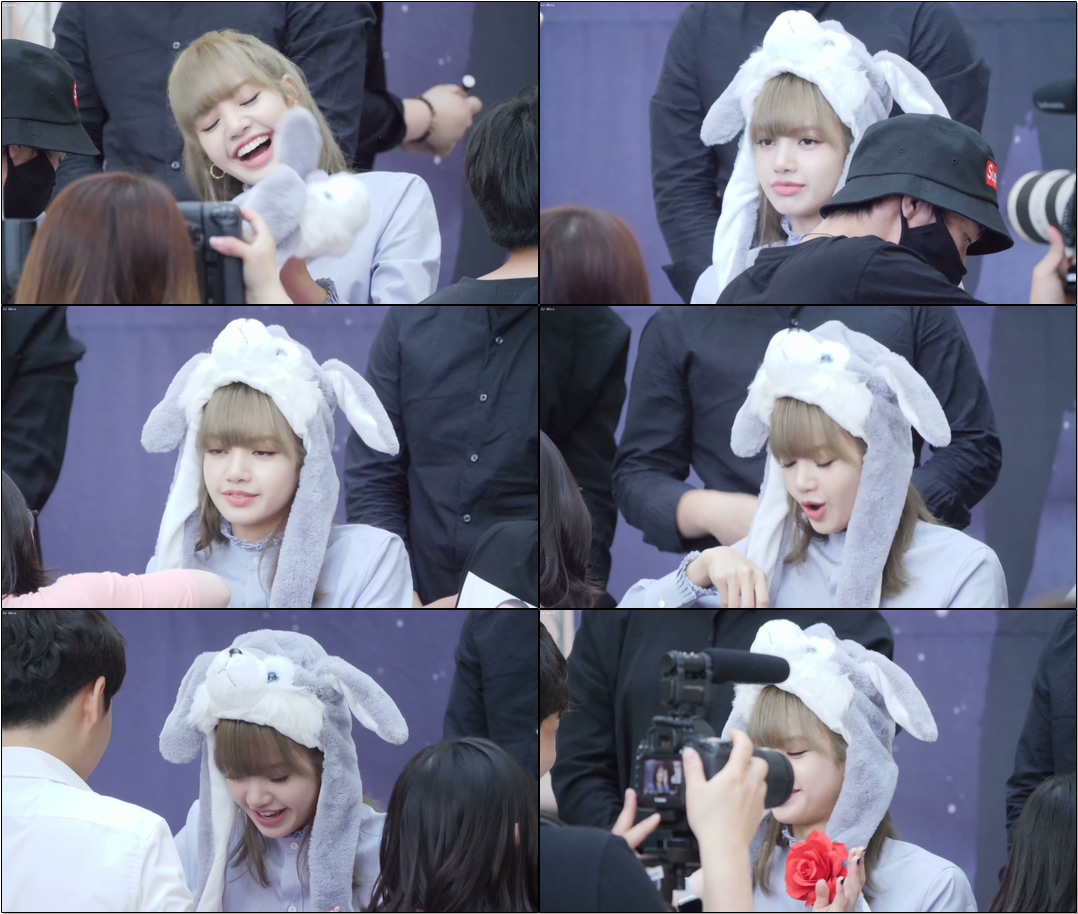 190630 #블랙핑크 (#BLACKPINK) 팬이 준 토끼귀 쫑긋 올라감,졸귀 Ver [#리사] #LISA #직캠 #Fancam (영등포 팬사인회)