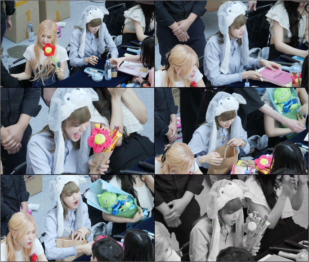 고향과자 받고 신난 #리사 #Lisa happy Thai snack gift : #블랙핑크 팬사인회 #BLACKPINK fansign event : 영등포 타임스퀘어 190630