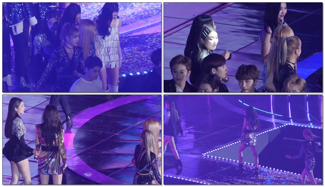 181225 블랙핑크(BLACKPINK) 선미 친목,블링크찾아 인사 전출연진 엔딩 (Ending) [4K] 직캠 Fancam (2018 가요대전) by Mera