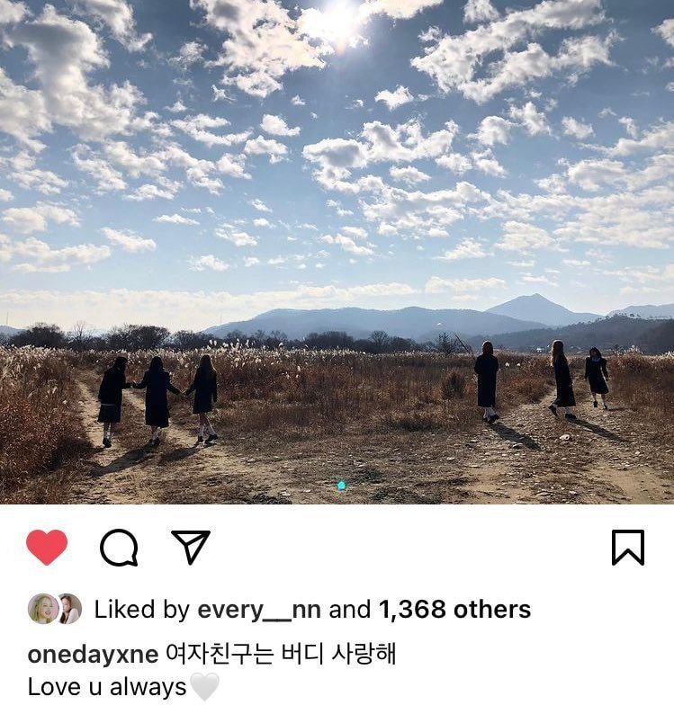 동시에 올라온 여자친구 멤버들 인스타그램