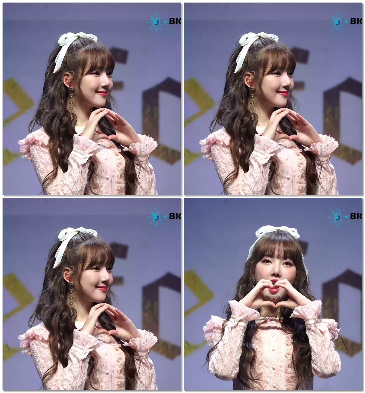 예린을 위 아래로 훑어보는 카메라.GIF
