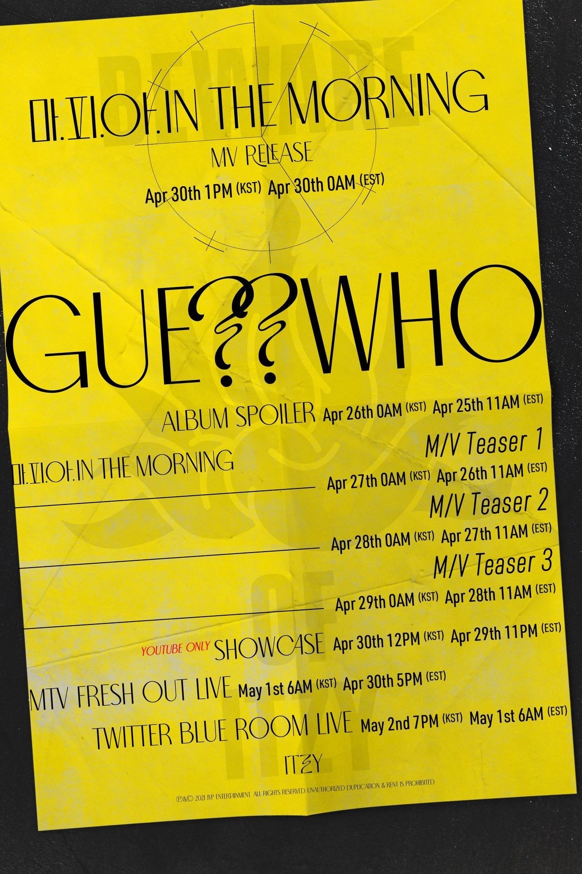 ITZY(있지) <GUESS WHO> RELEASE POSTER