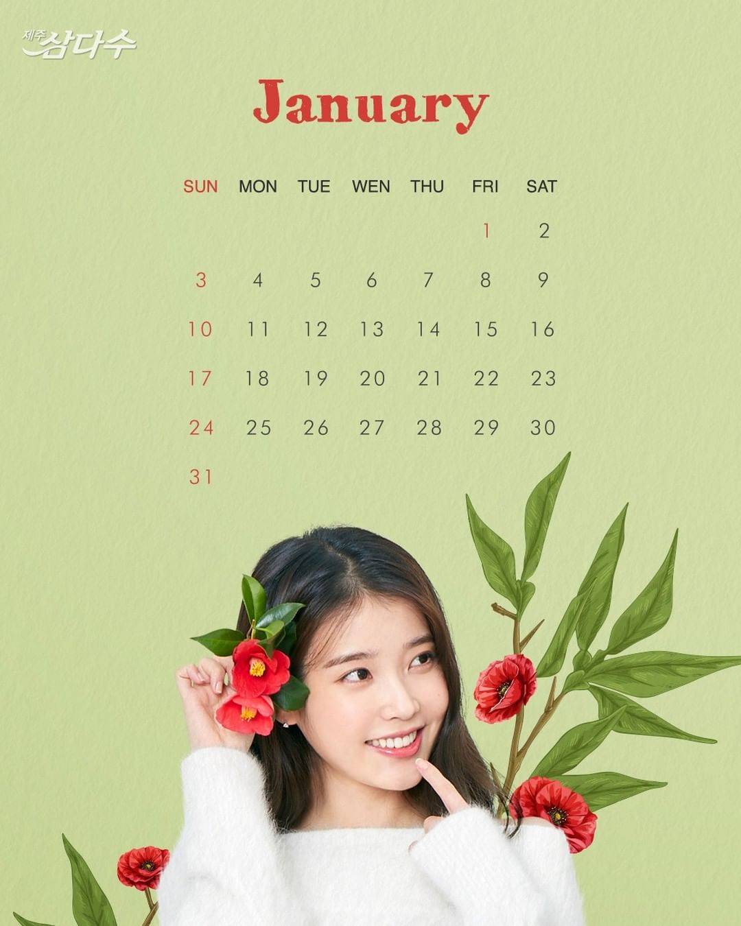 삼다수 아이유 달력