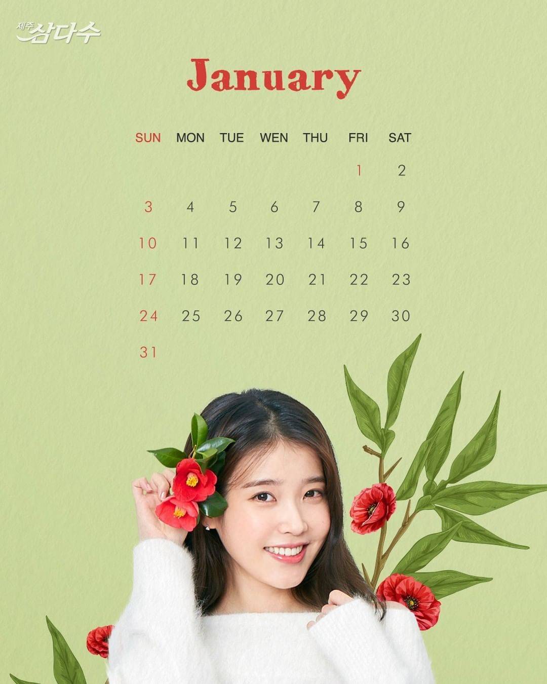 삼다수 아이유 달력