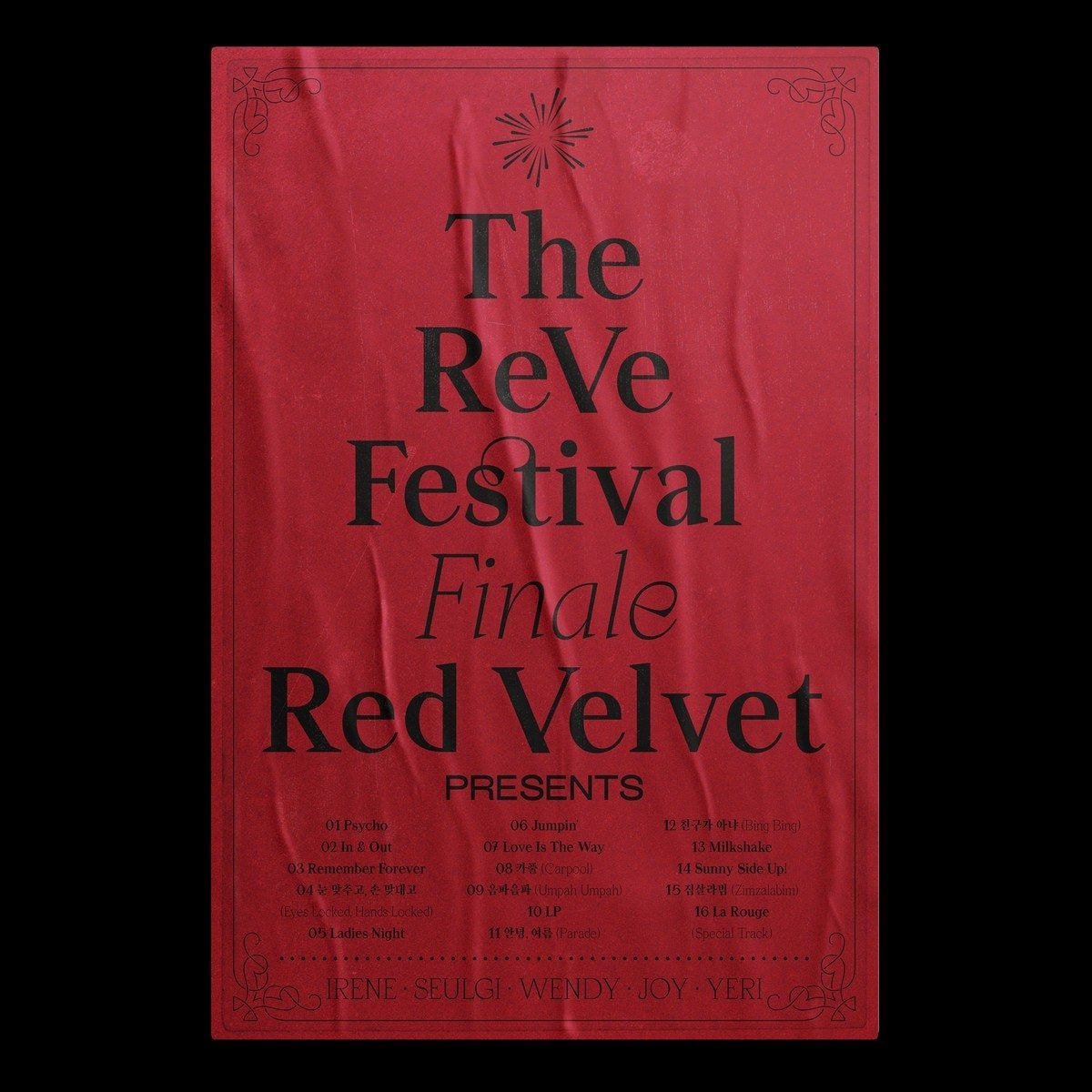 레드벨벳 The ReVe Festival 피날레 컴백 트랙리스트