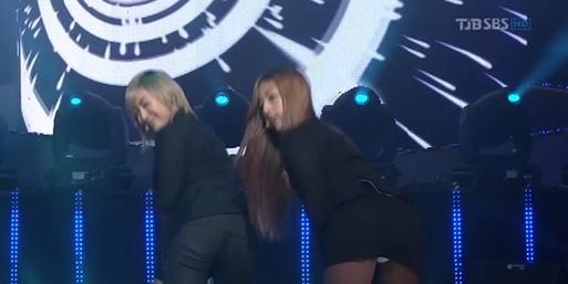 남녀공학 한별혜원, 검은 의상 속 속바지 노출 '헉'