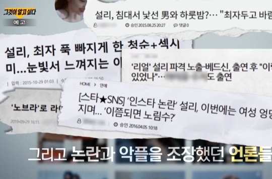 '그것이 알고싶다' 직접 만난 설리 악플러 