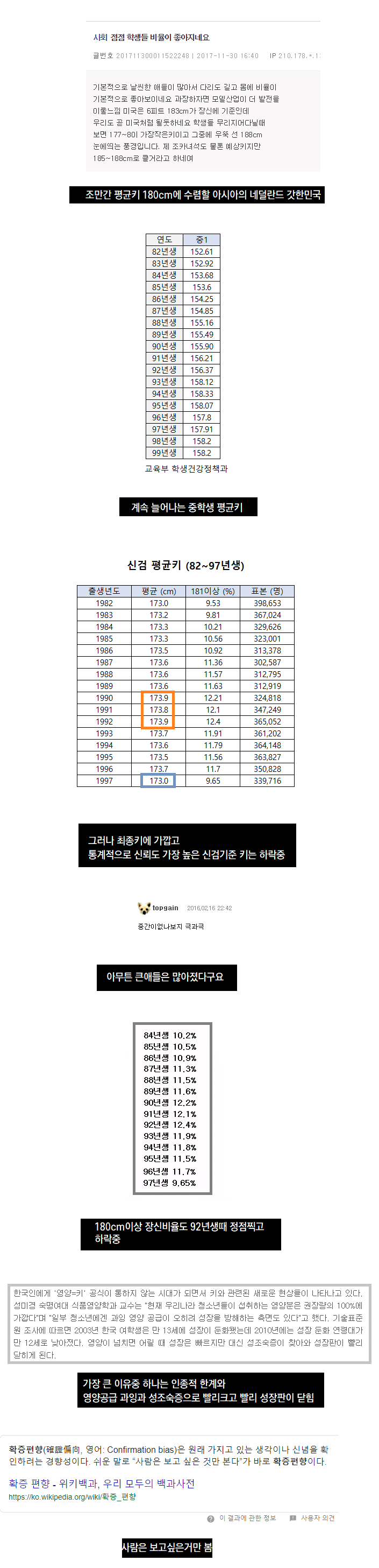 요즘 애들이 키가 큰 이유