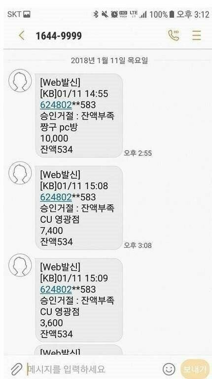 체크카드 도둑