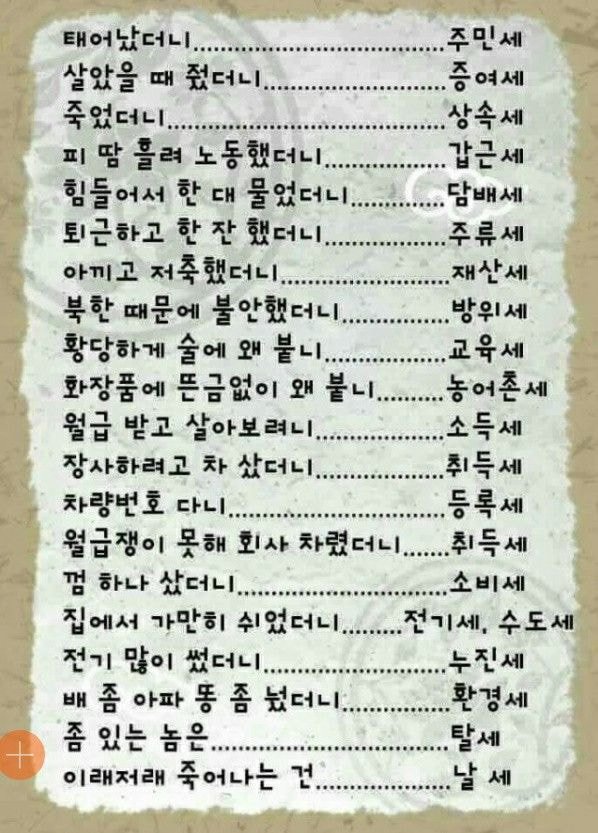 각종 세금의 종류를 쉽게...