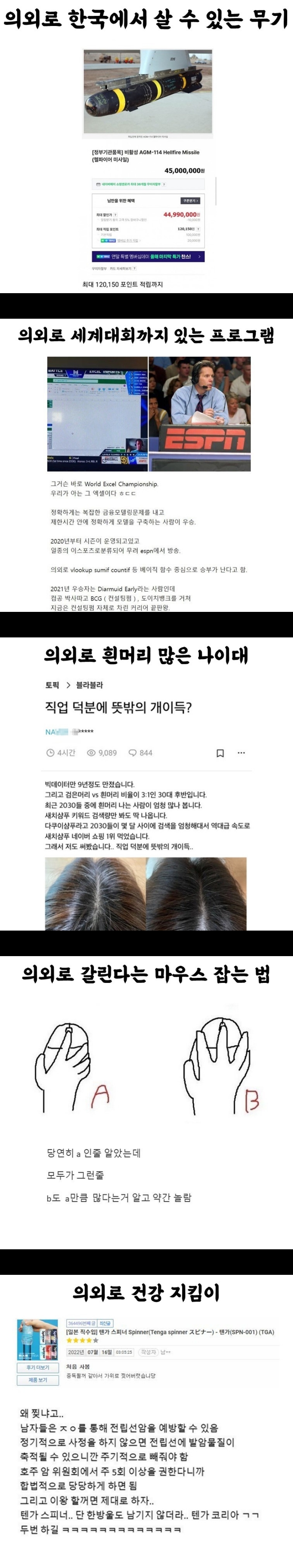 의외로 한국에서 살 수 있는 무기