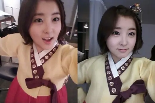 권소현, 귀여운 한복 차림