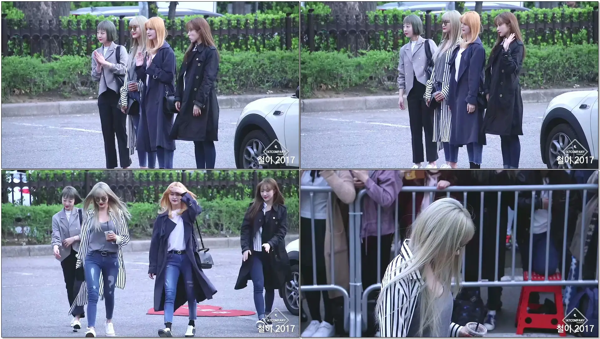 170414 FULL-HD (출근길) 이엑스아이디(EXID) 전체 BY 철이 147Company - kbs 뮤직뱅크 신관공개홀(직캠/fancam)