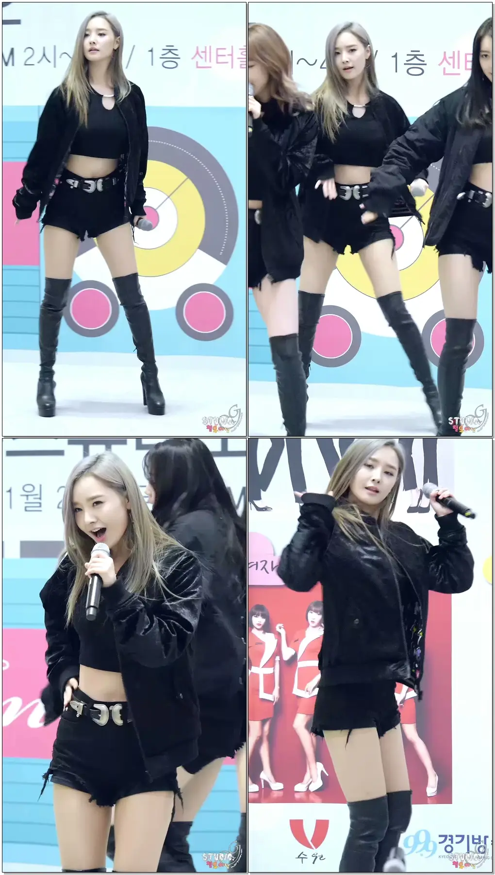161125 달샤벳(Dalshabet) 수원롯데몰 장벽진의바운스바운스 직캠(Fancam)_B.B.B(비비비)(우희)