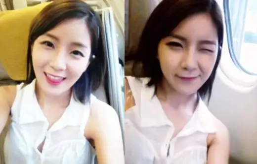 우리·현영, 기내 셀카
