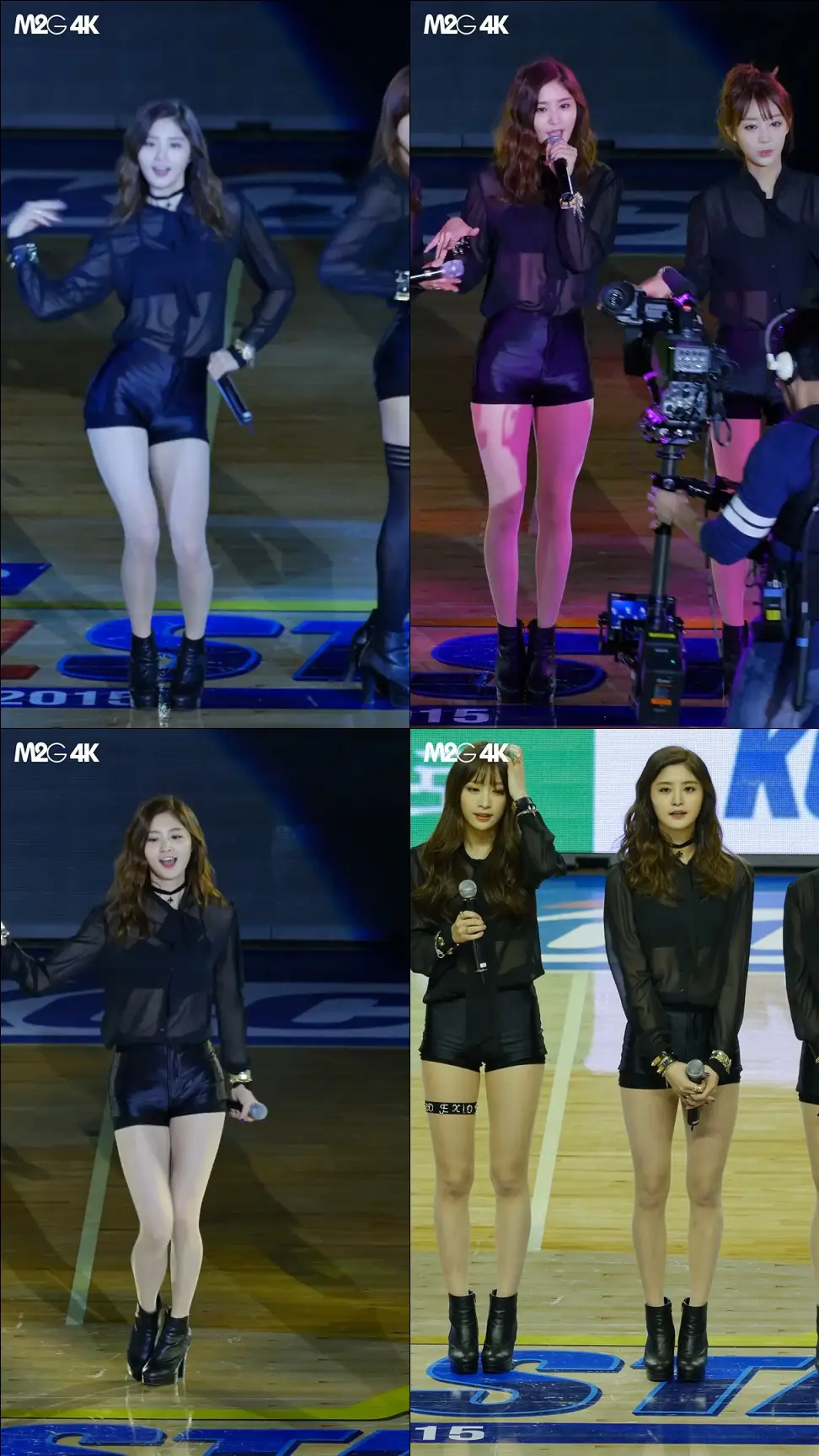 EXID(정화,하니) 직캠 - 150111 KBL 프로농구 올스타전 by M2G4K