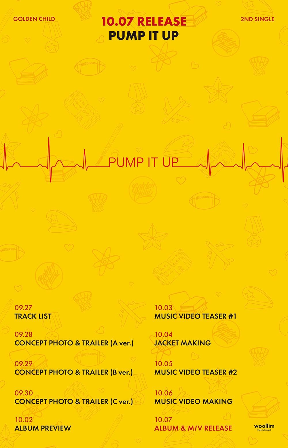골든차일드 2nd Single Album [Pump It Up] Promotion Schedule